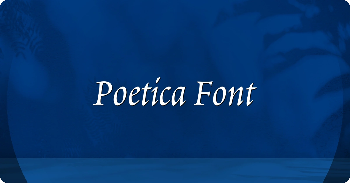 Poetica Font preview