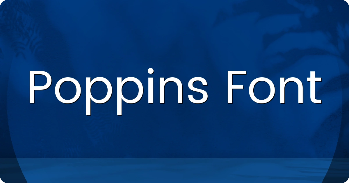 Poppins Font preview
