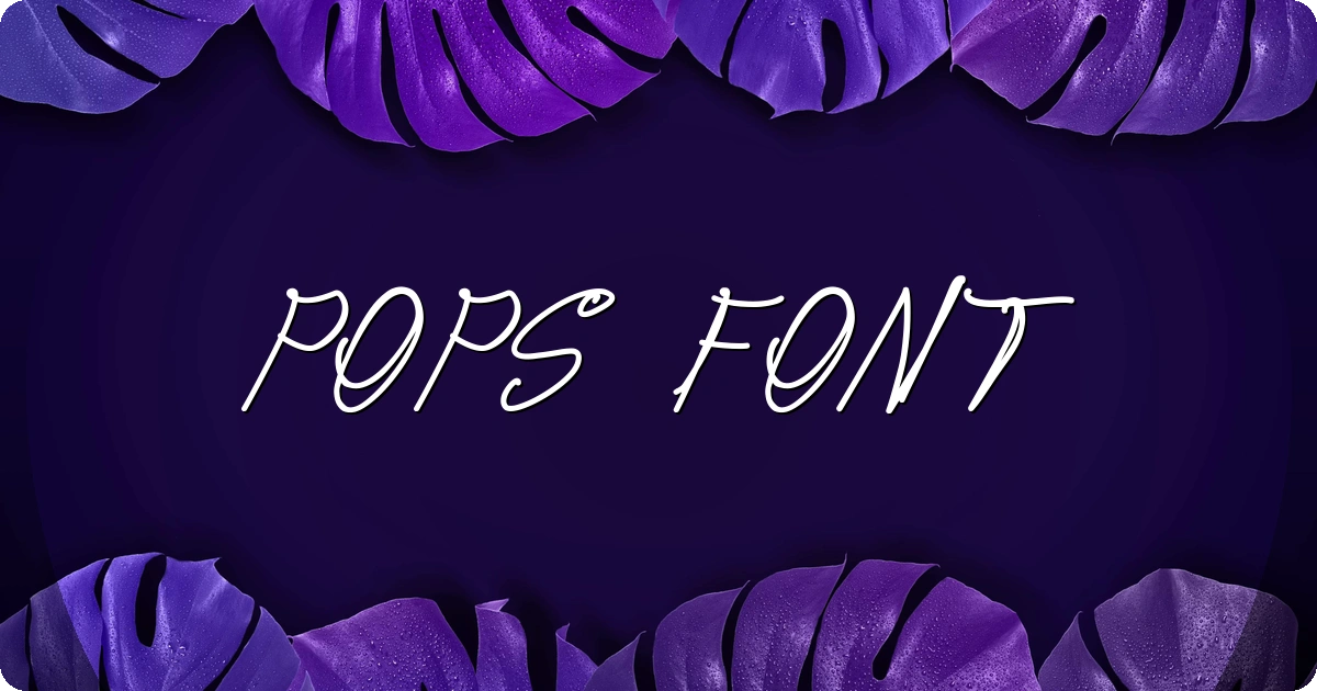 Pops Font preview