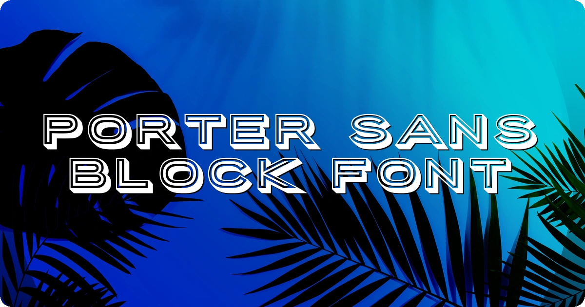 Porter Sans Block Font preview
