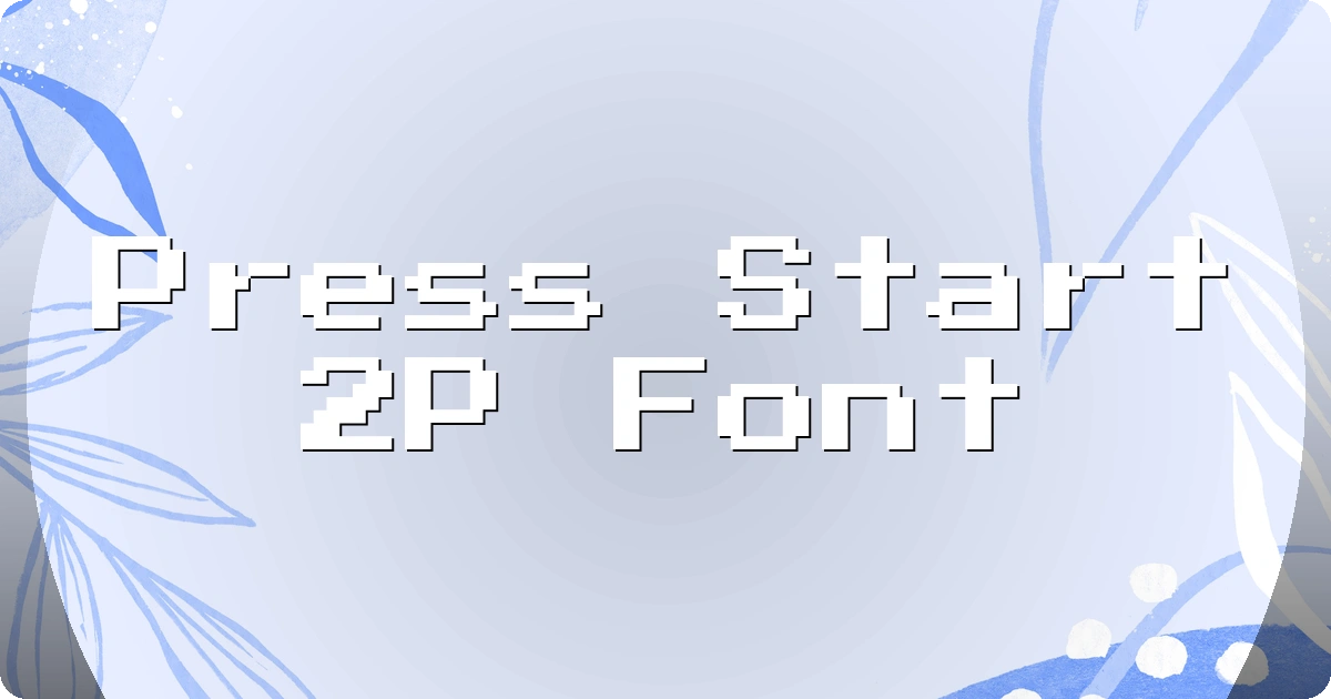 Press Start 2P Font preview