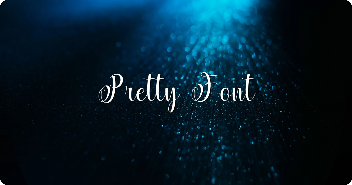 Pretty Font preview