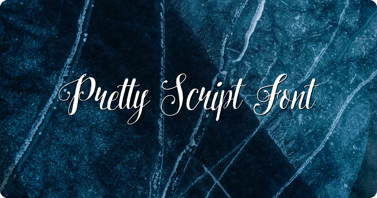 Pretty Script Font preview