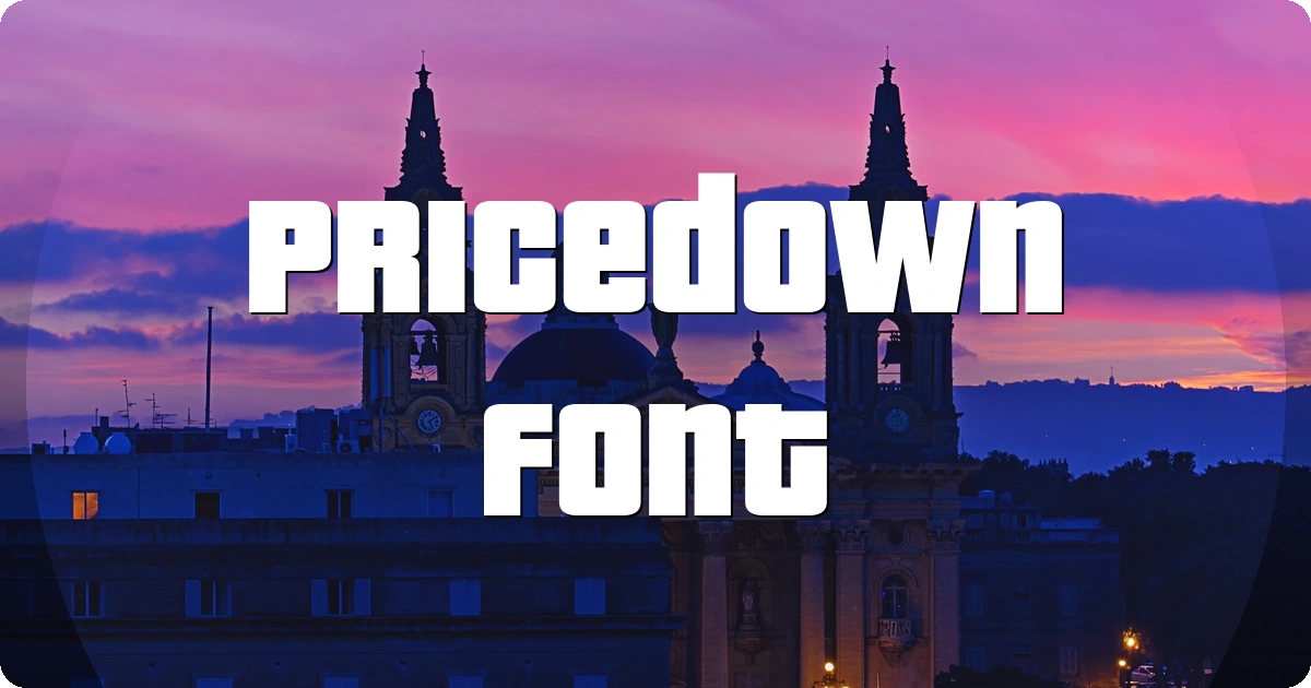 Pricedown Font preview