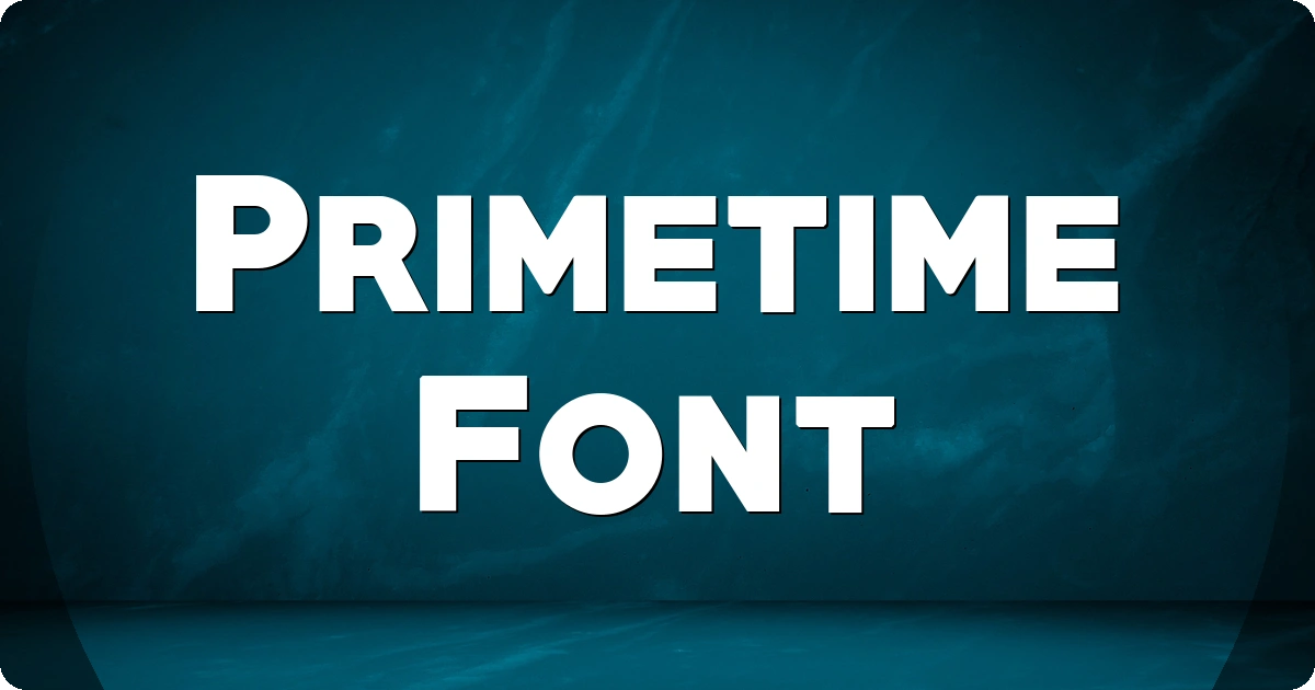 Primetime Font preview