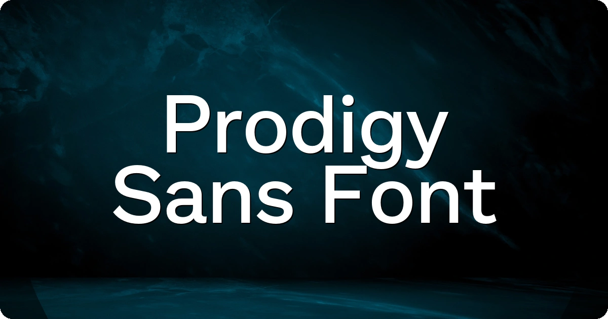 Prodigy Sans Font preview