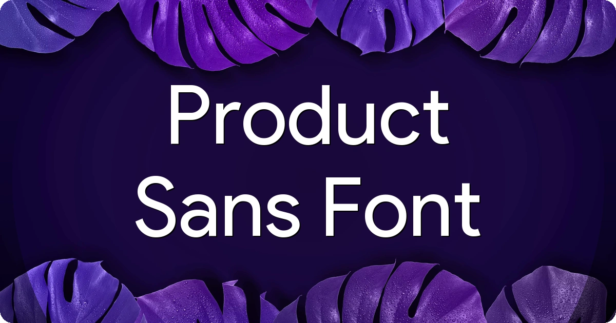 Product Sans Font preview