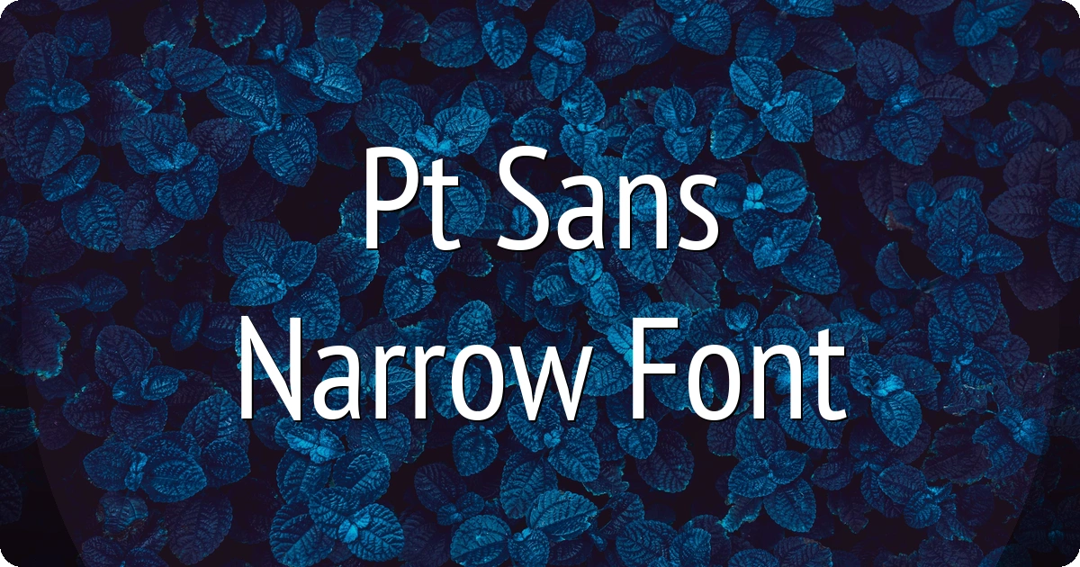 Pt Sans Narrow Font preview