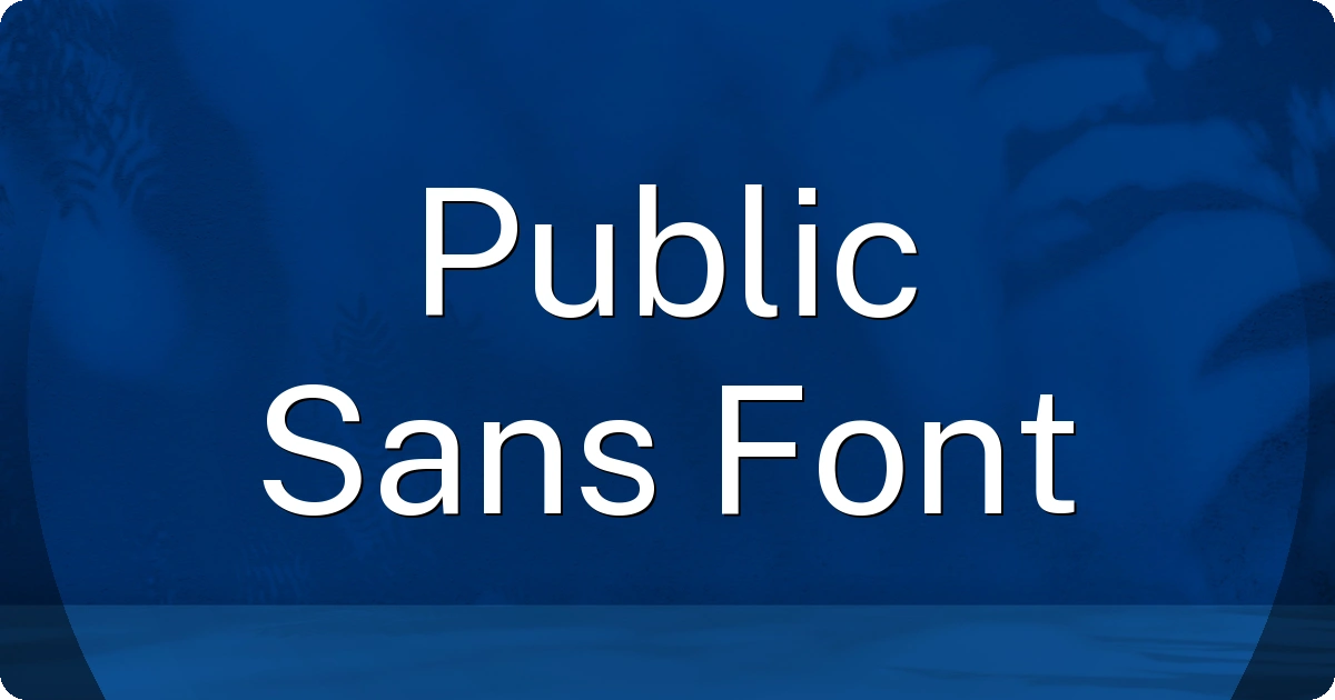 Public Sans Font preview