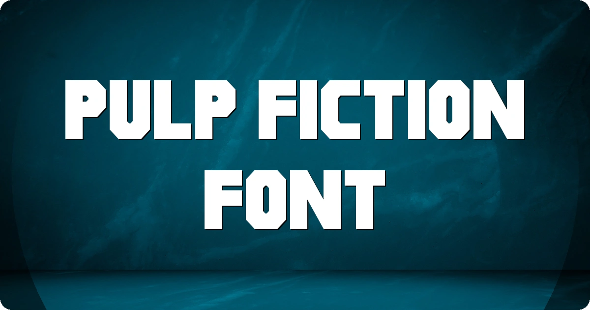 Pulp Fiction Font preview