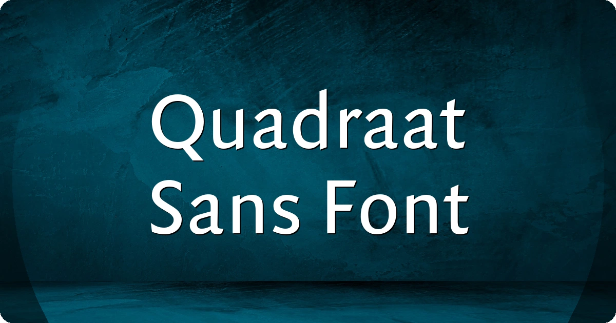 Quadraat Sans Font preview