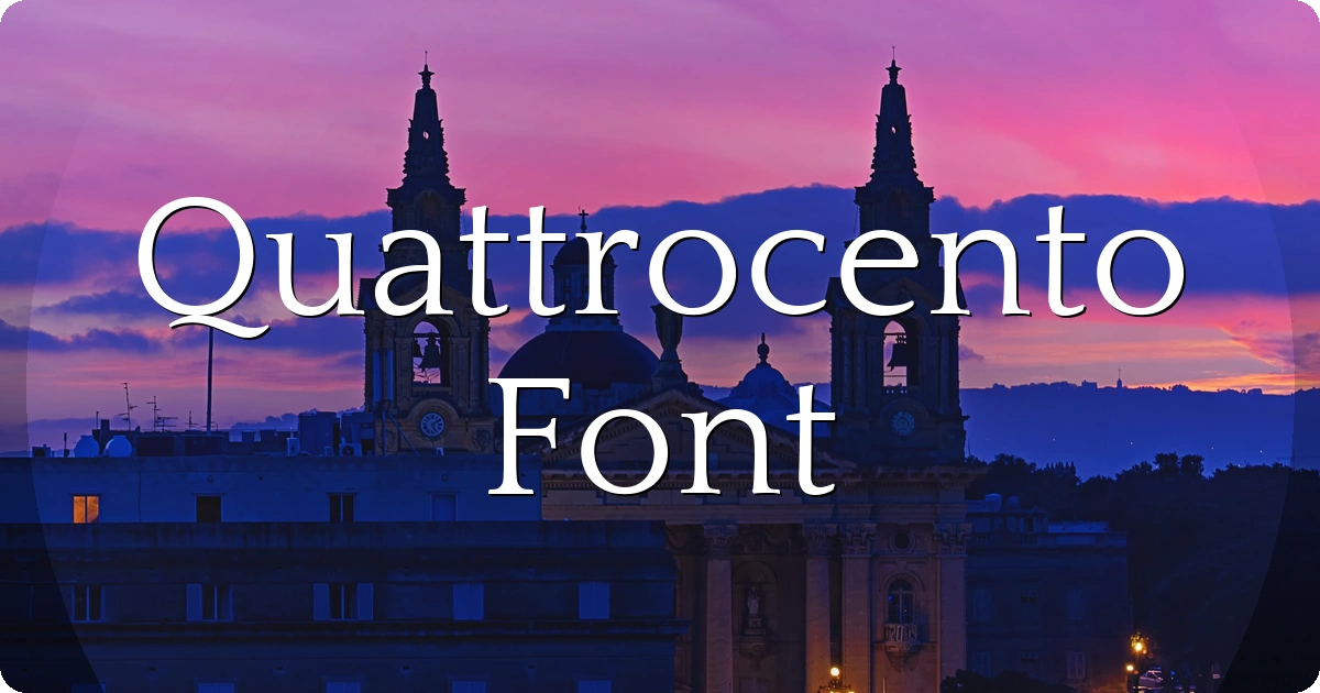 Quattrocento Font preview