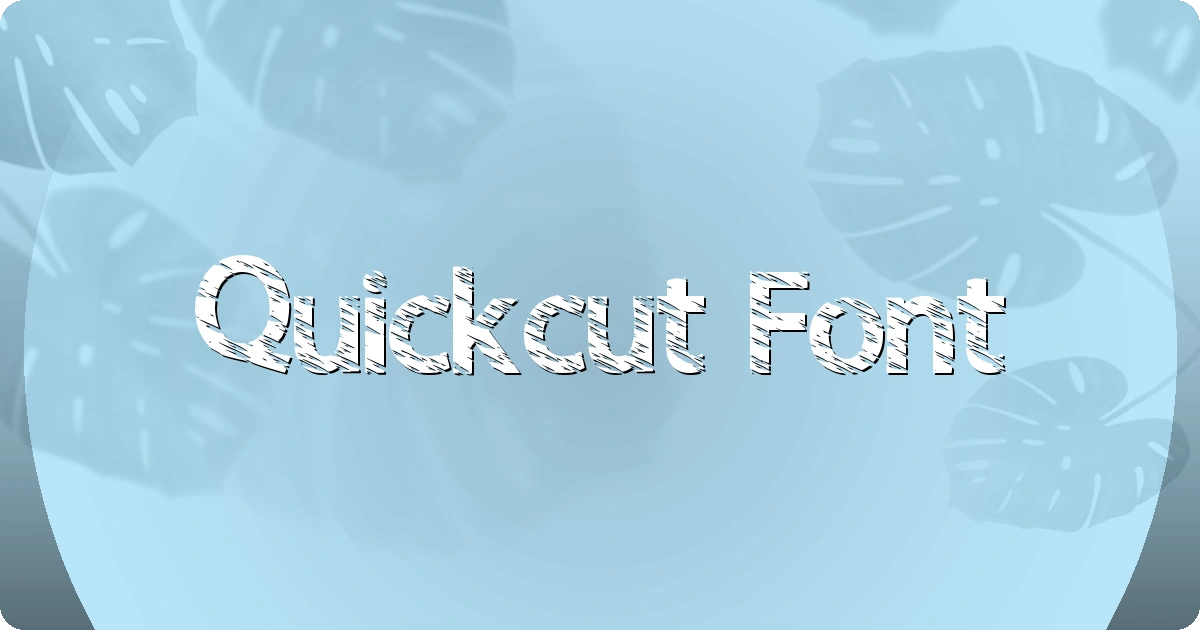 Quickcut Font preview
