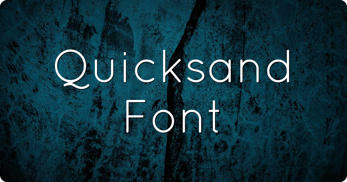 Quicksand Font preview