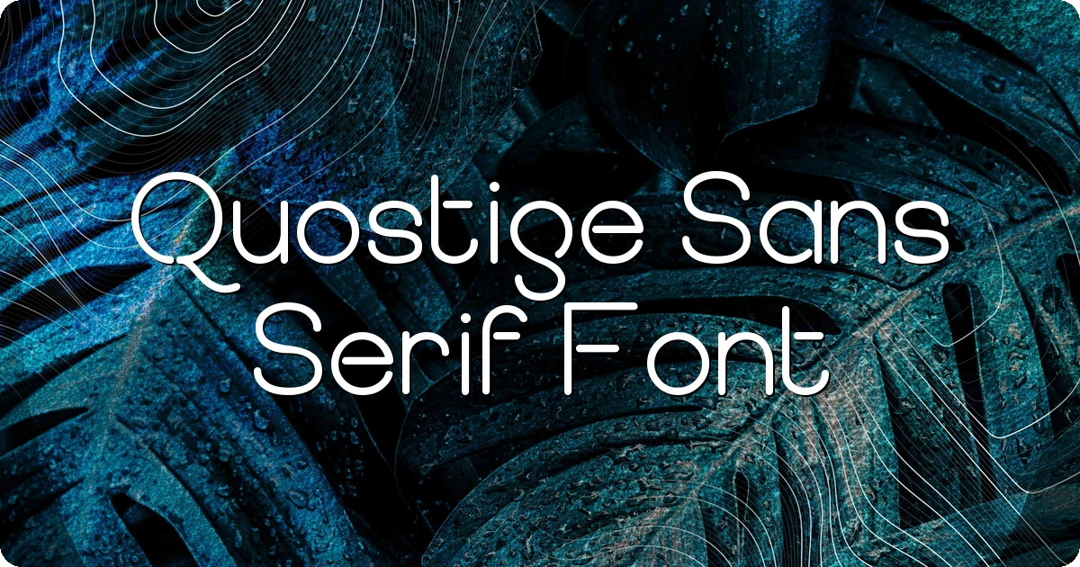 Quostige Sans Serif Font preview