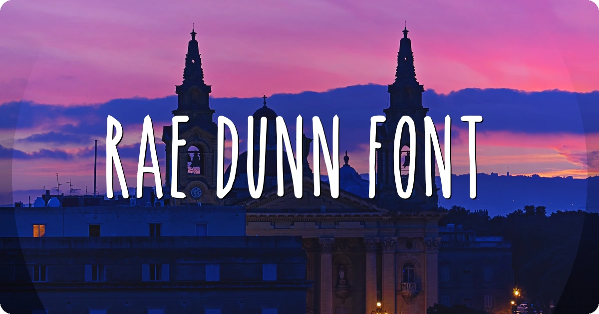 Rae Dunn Font preview