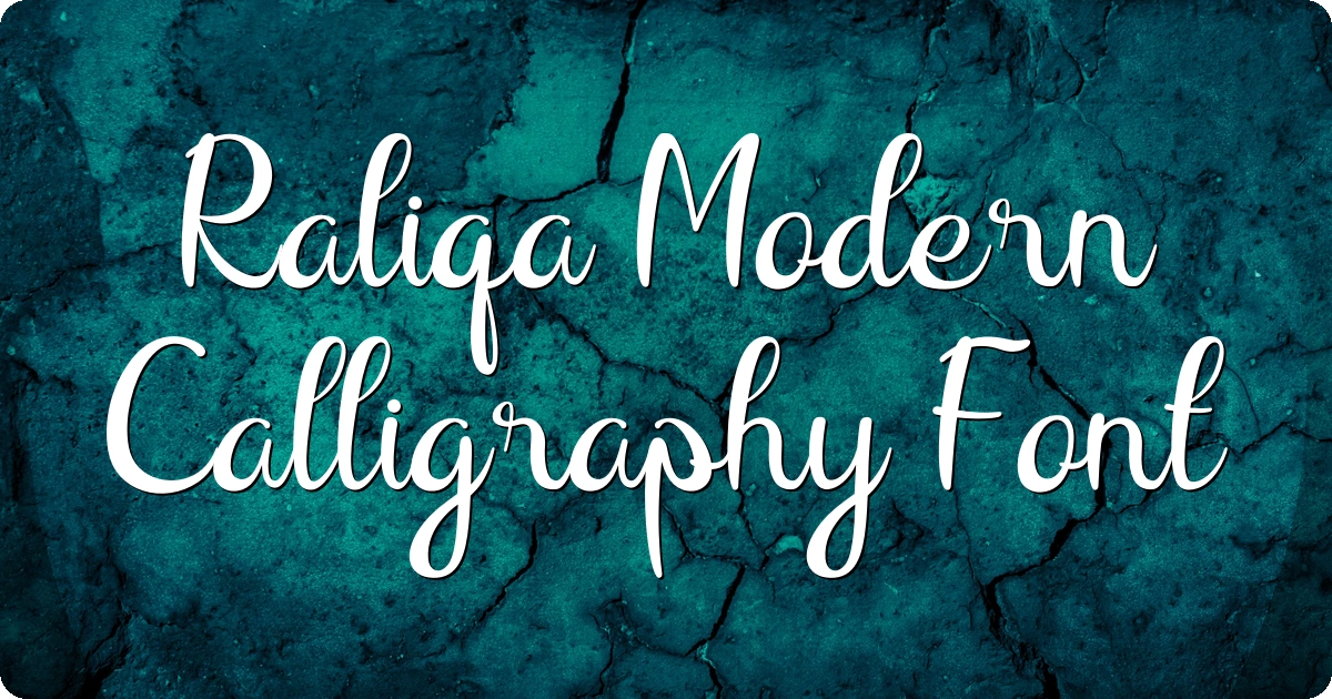 Raliqa Modern Calligraphy Font preview