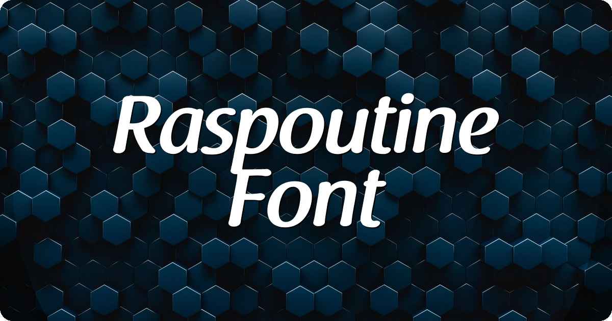 Raspoutine Font preview