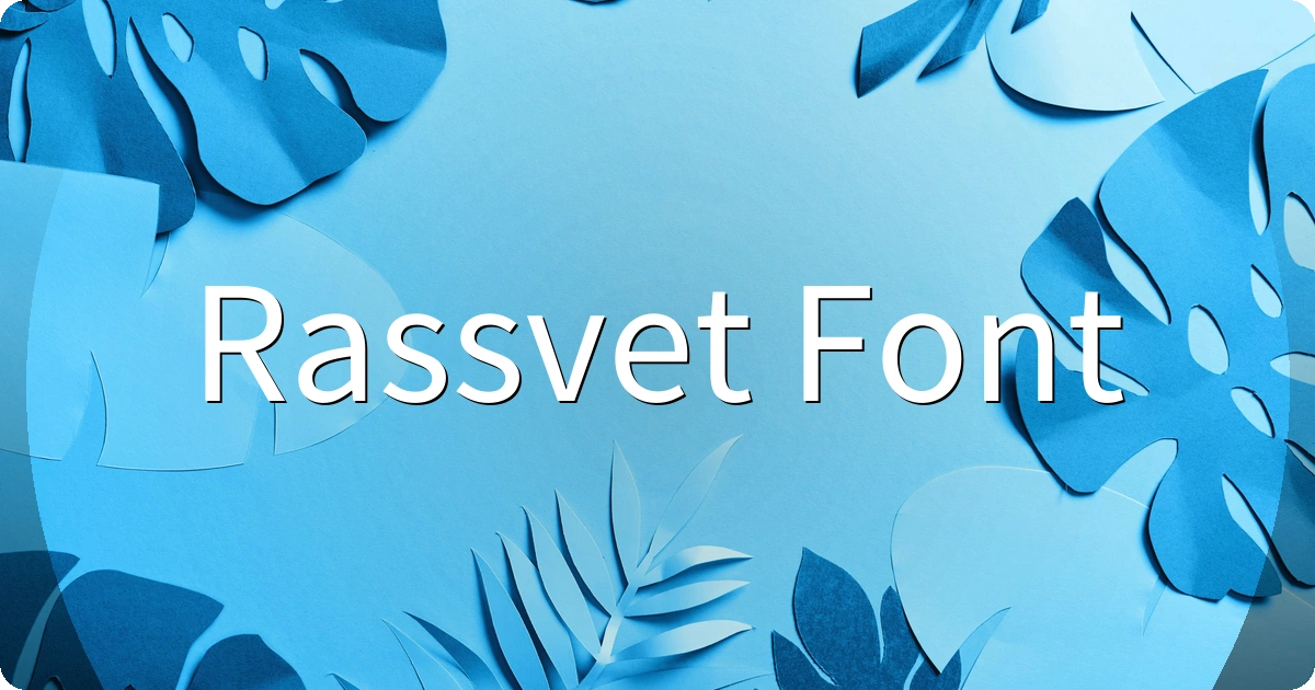 Rassvet Font preview