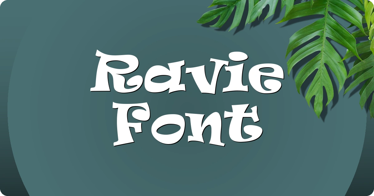 Ravie Font preview