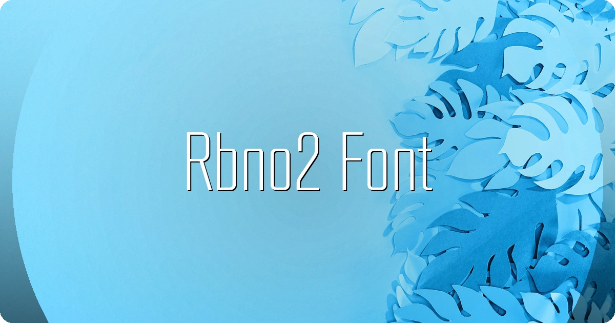 Rbno2 Font preview