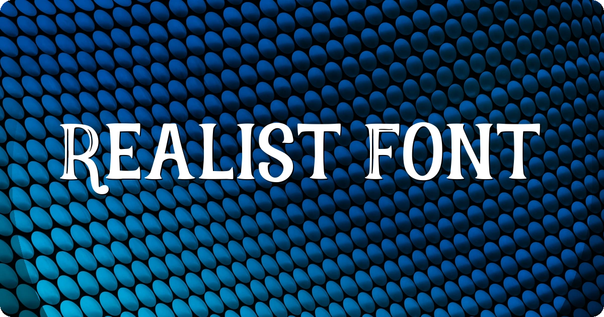 Realist Font preview