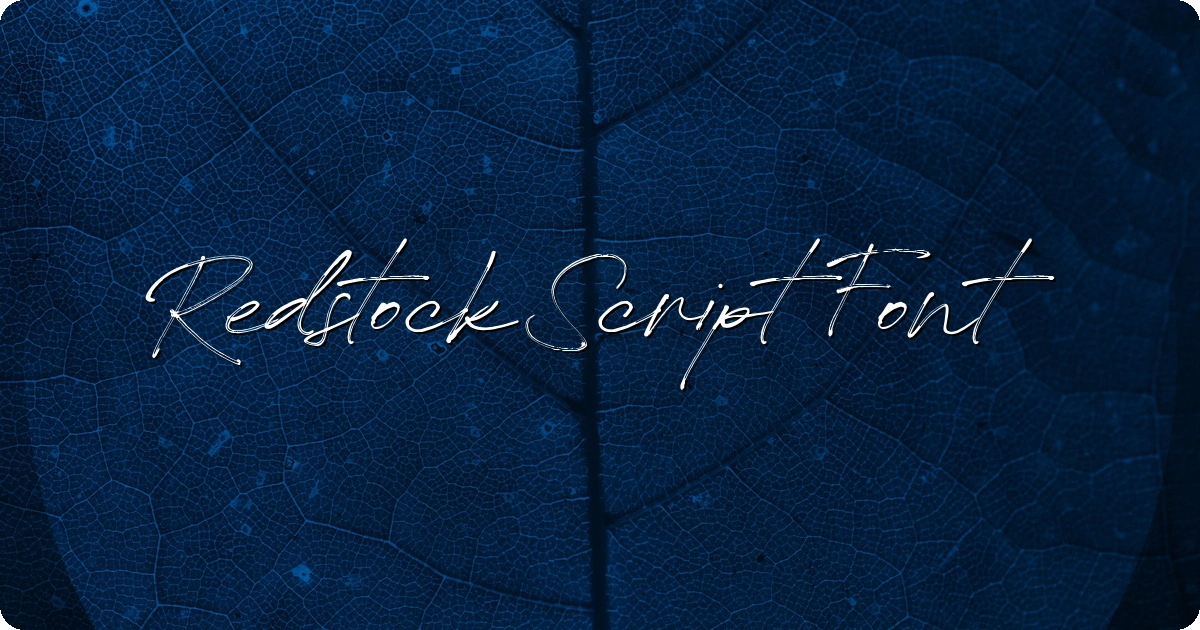 Redstock Script Font preview