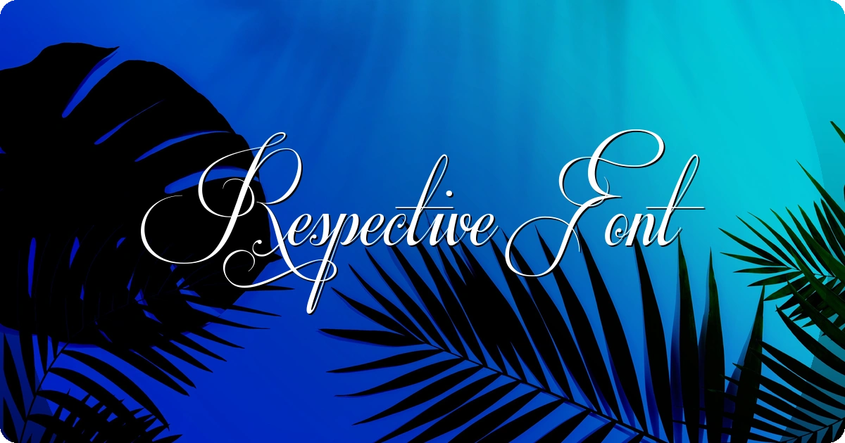 Respective Font preview