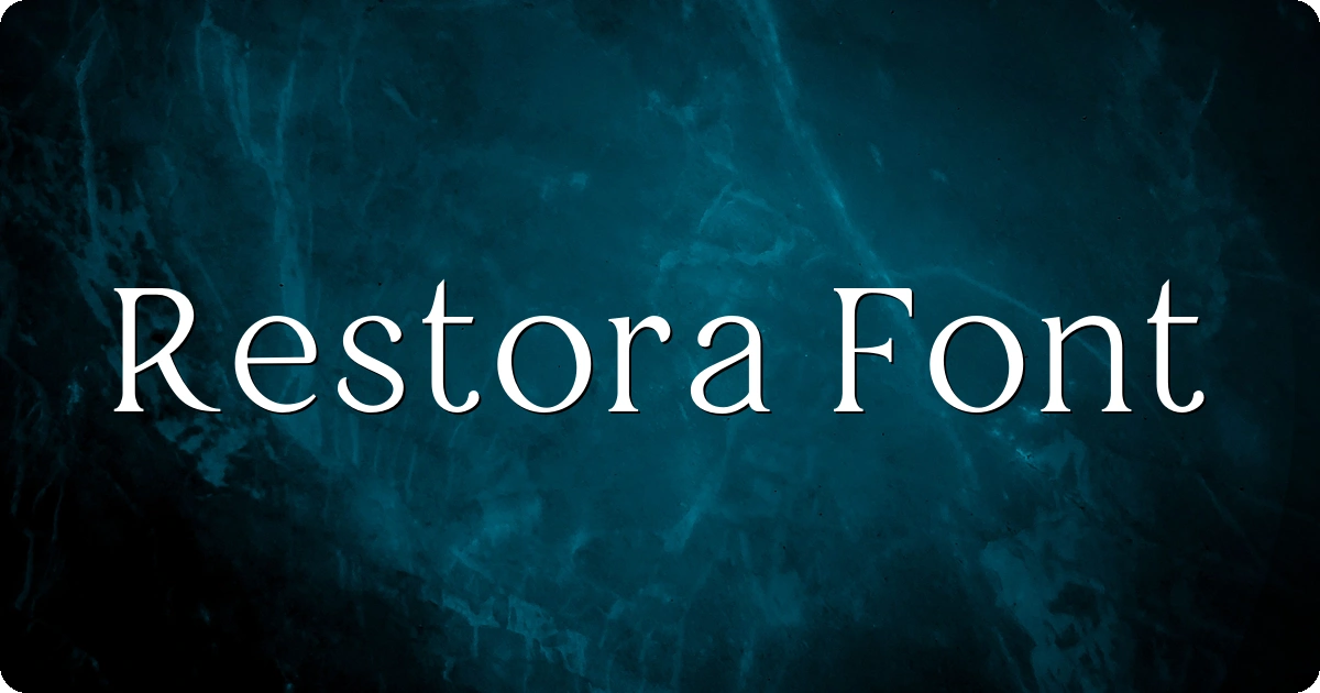 Restora Font preview