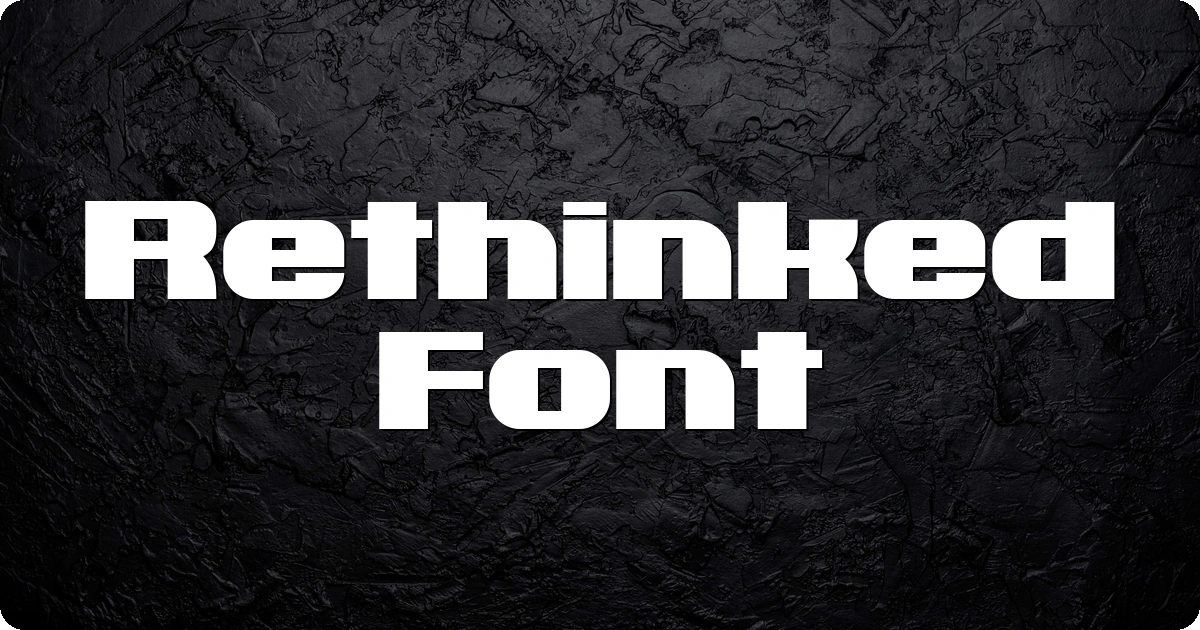 Rethinked Font preview