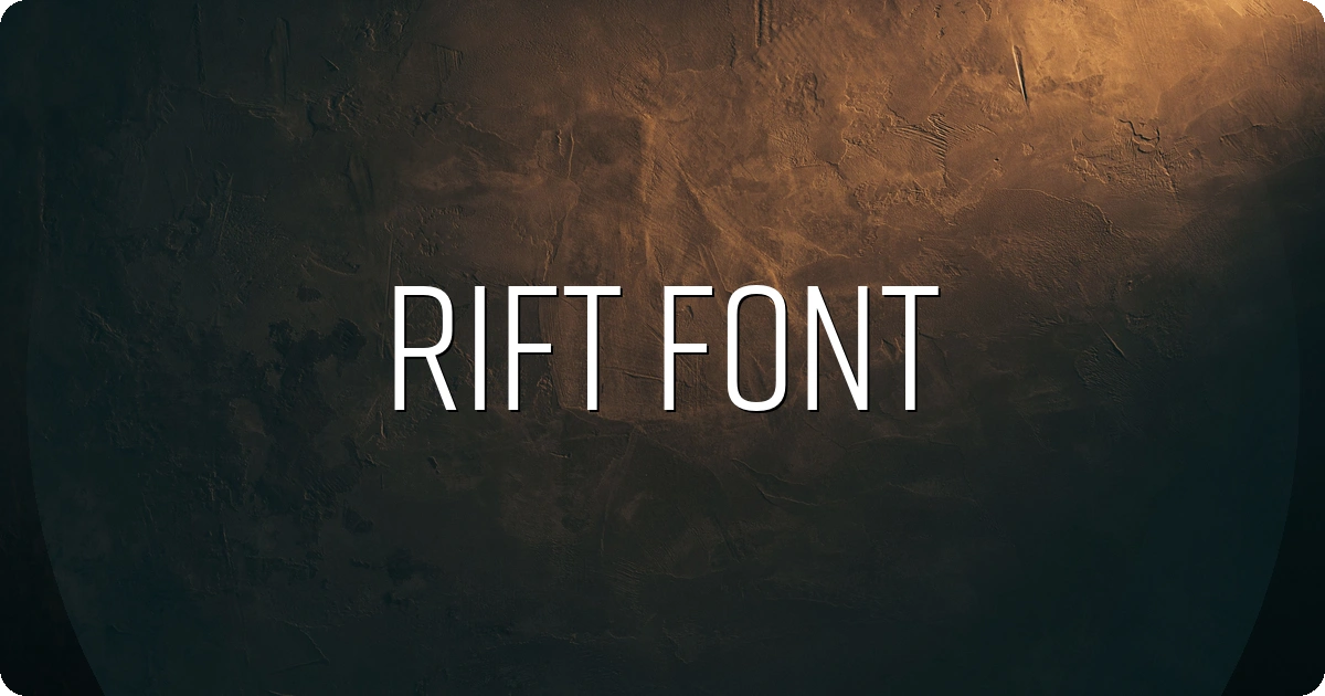 Rift Font preview