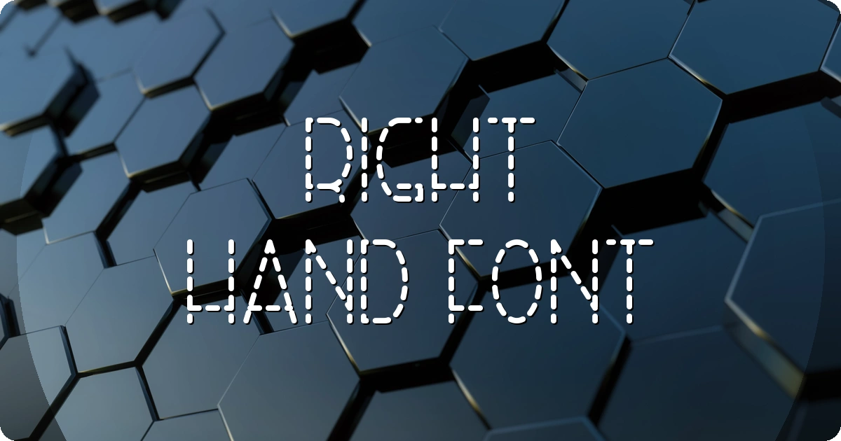 Right Hand Font preview