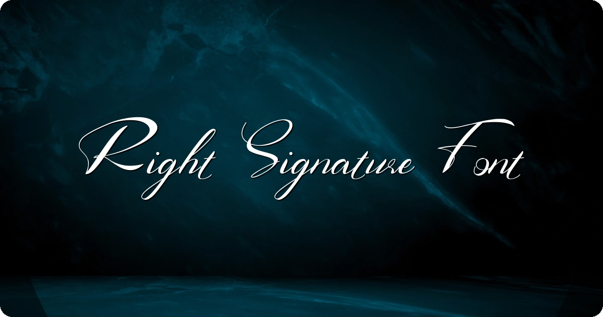 Right Signature Font preview