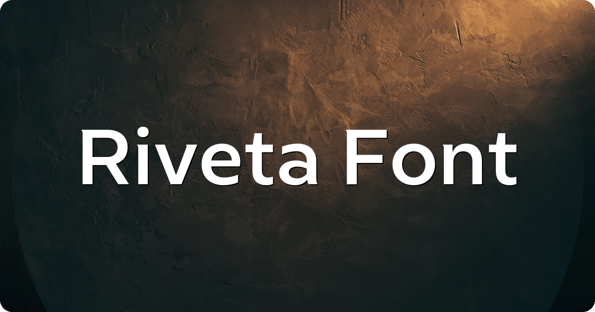 Riveta Font preview