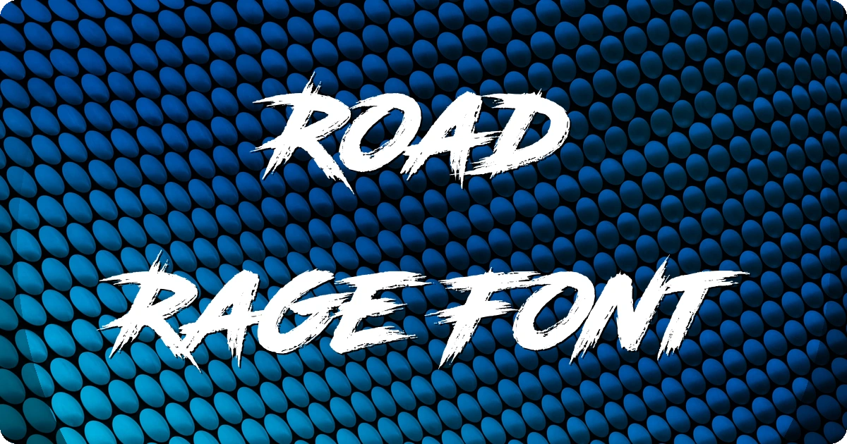 Road Rage Font preview