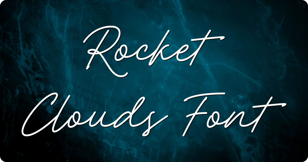 Rocket Clouds Font preview
