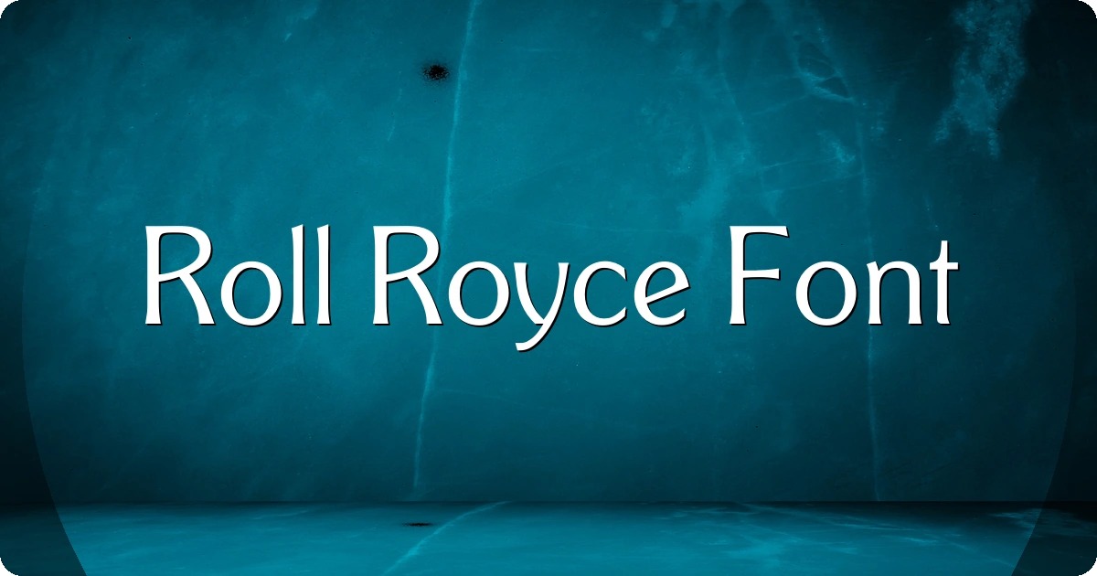 Roll Royce Font preview