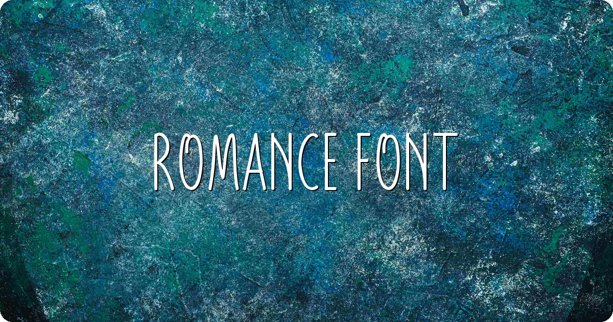 Romance Font preview