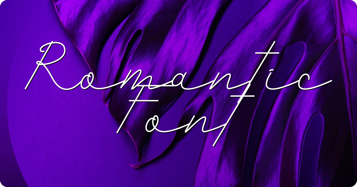 Romantic Font preview