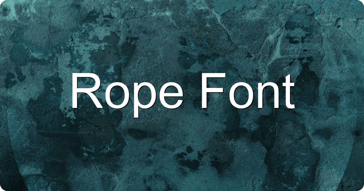 Rope Font preview