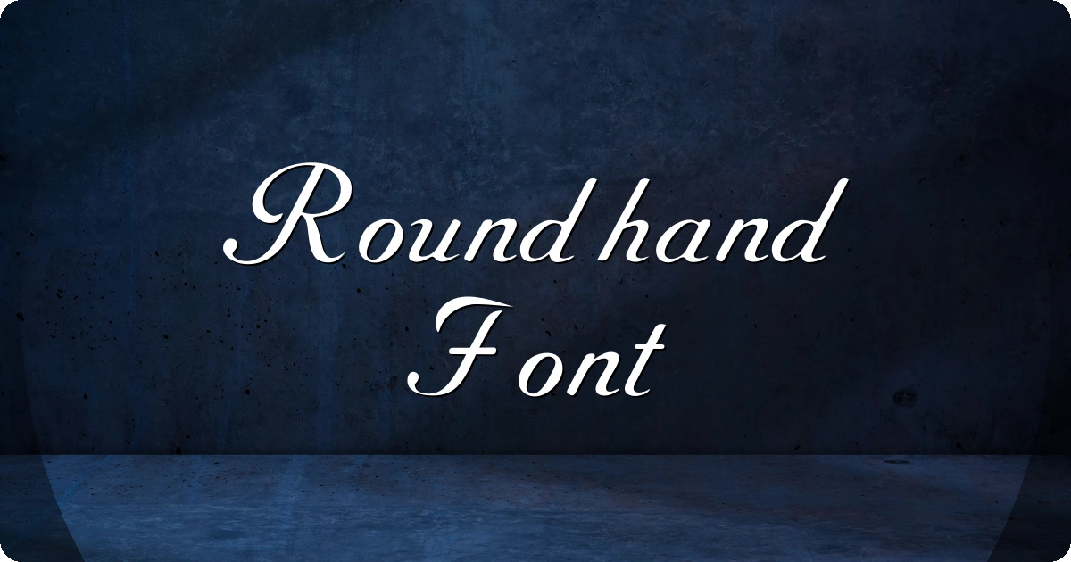 Roundhand Font preview