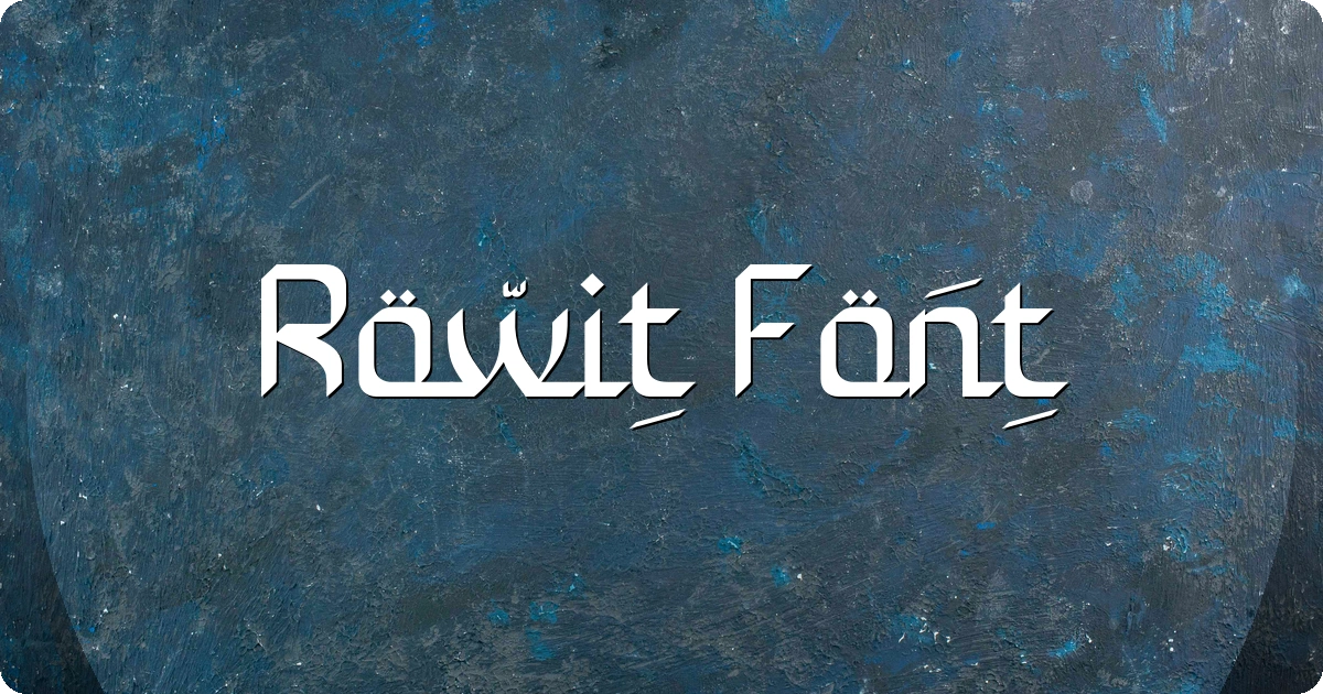 Rowit Font preview