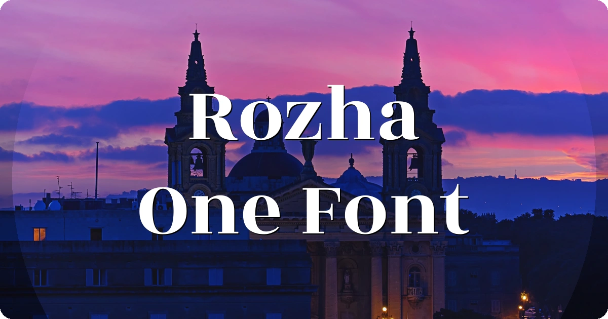 Rozha One Font preview