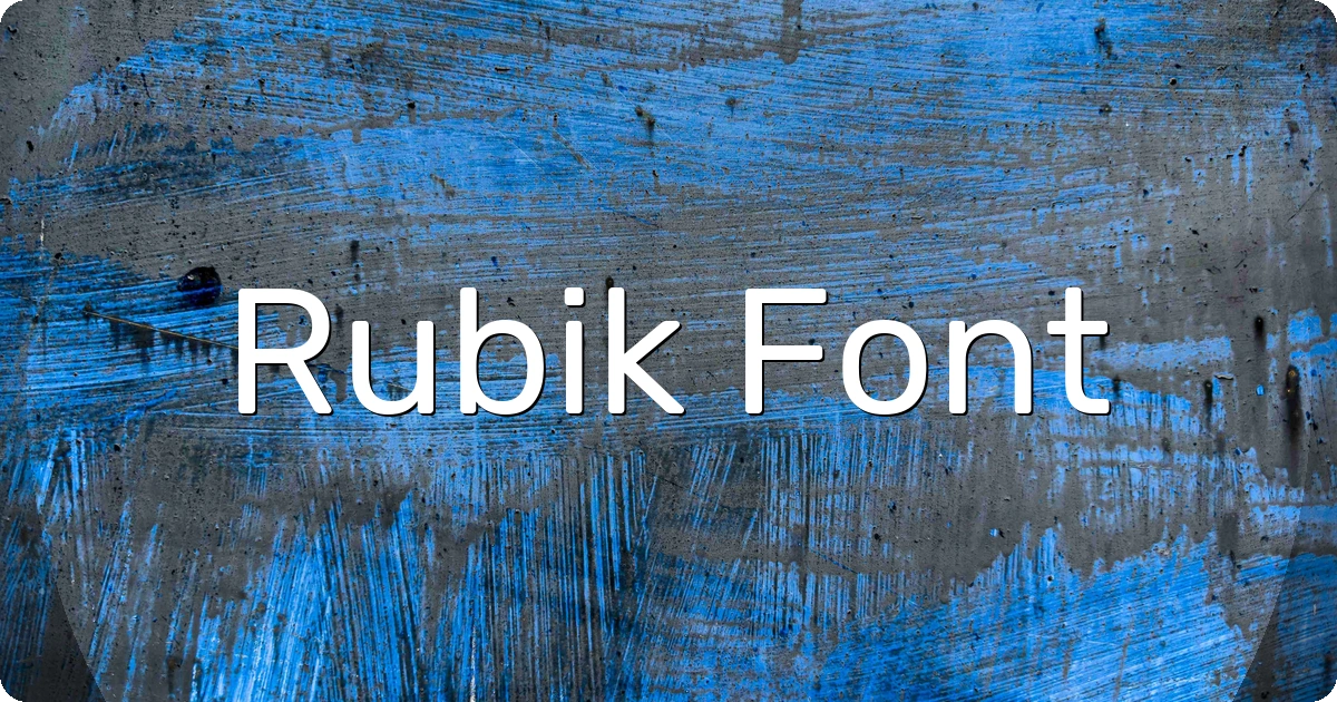 Rubik Font preview