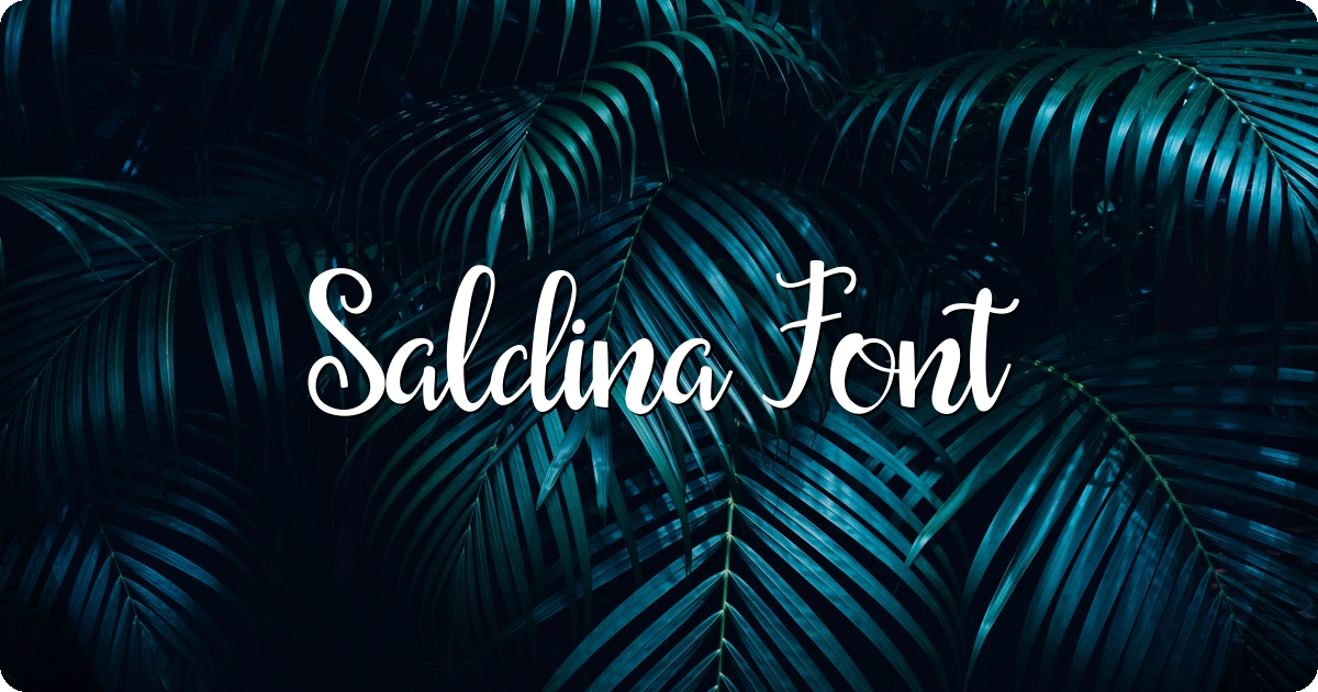 Saldina Font preview