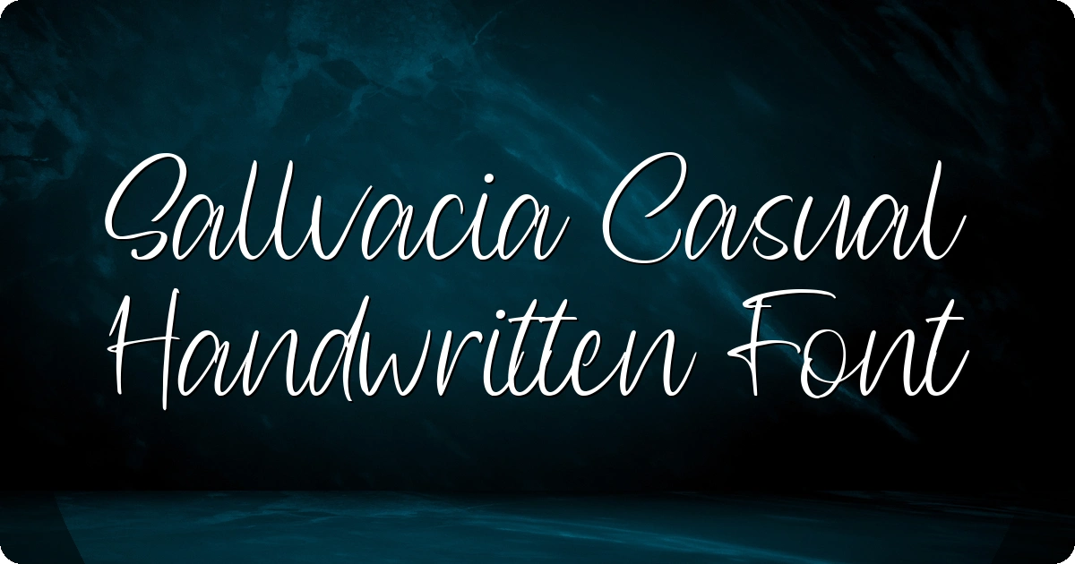 Sallvacia Casual Handwritten Font preview