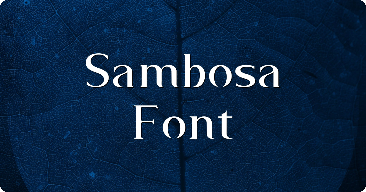 Sambosa Font preview