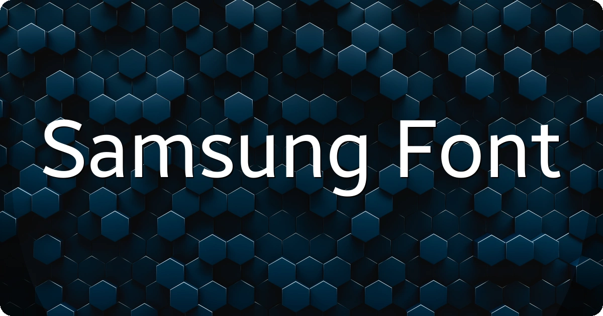 Samsung Font preview