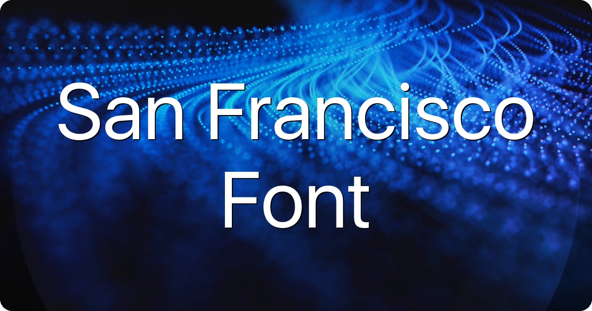 San Francisco Font preview