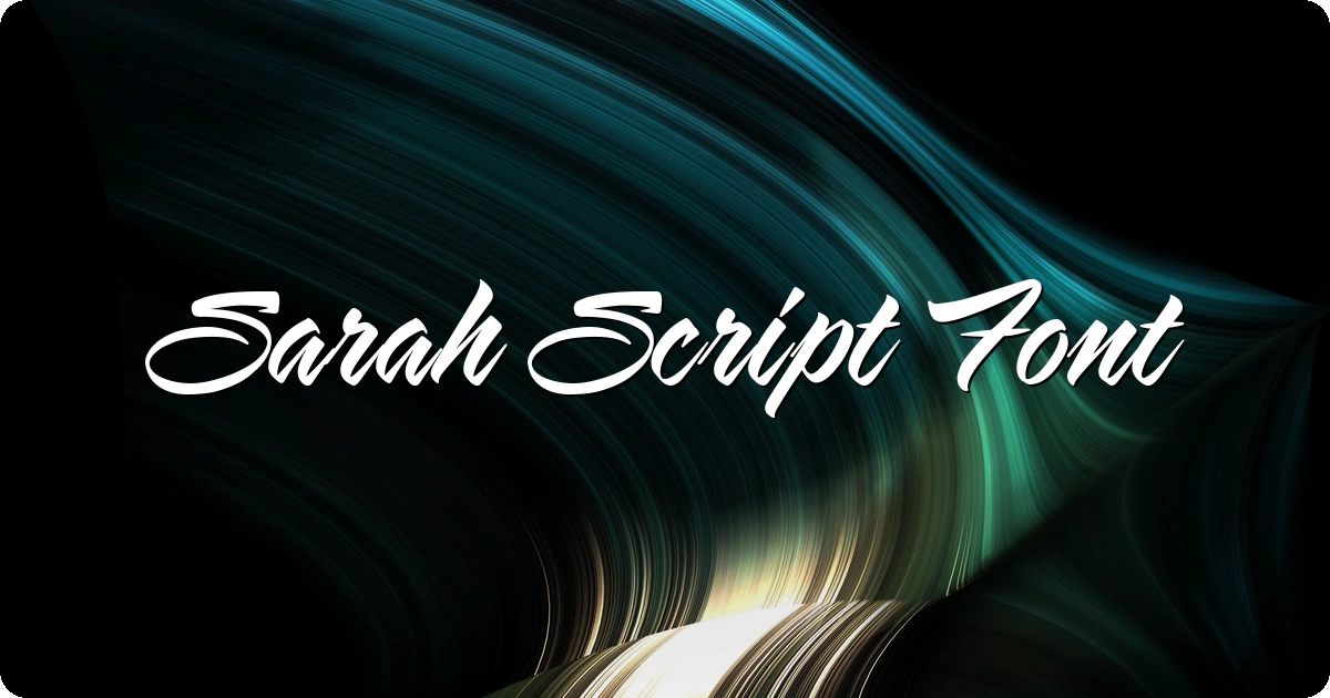 Sarah Script Font preview